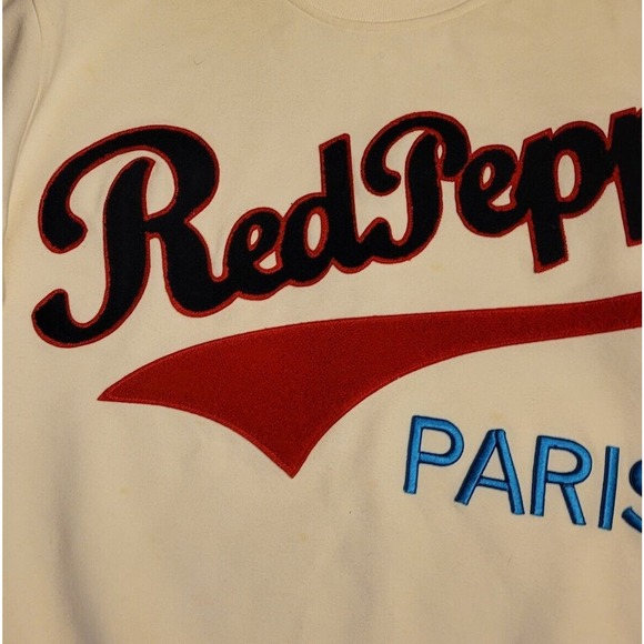 Red Peppers Paris Texas Sweater Large SD Sports Minor League Basketball W Flaws - Picture 12 of 13